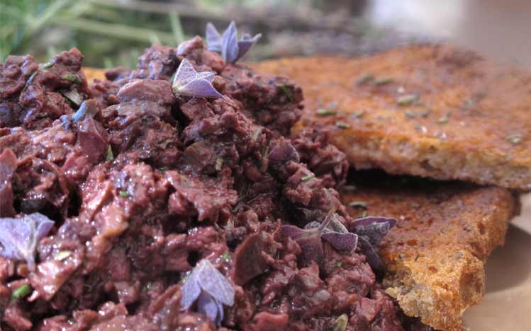 Cures-In-The-Kitchen-Catie-Norris-Lavender-Tapenade-with-Black-Truffle-Oil